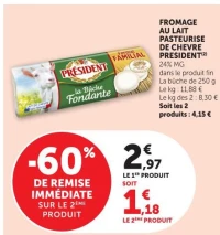 FROMAGE AU LAIT PASTEURISE DE CHEVRE PRESIDENT(2)