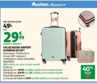 VALISE RIGIDE AIRPORT RAINBOW 50 cm