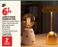 LAMPE À POSER COEURS ACTUEL