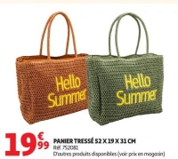 PANIER TRESSÉ 52 X 19 X 31 CM