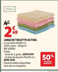 LINGE DE TOILETTE ACTUEL