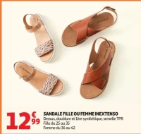 SANDALE FILLE OU FEMME INEXTENSO