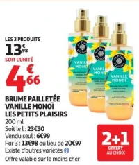 BRUME PAILLETÉE VANILLE MONOÏ LES PETITS PLAISIRS