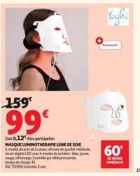 MASQUE LUMINOTHERAPIE LUNE DE SOIE