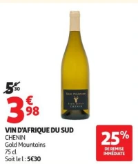 VIN D'AFRIQUE DU SUD CHENIN Gold Mountains