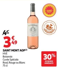 SAINT MONT AOP(2) HVE Boiseraie Cuvée Spéciale Rosé, Rouge ou Blanc 75 cl