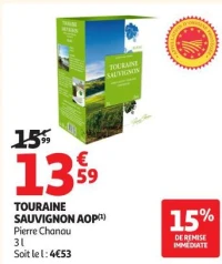 TOURAINE SAUVIGNON AOP(1) Pierre Chanau 3 l