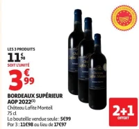 BORDEAUX SUPÉRIEUR AOP 2022(1) Château Lafite Monteil 75 cl