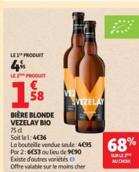 Bière blonde VEZELAY bio