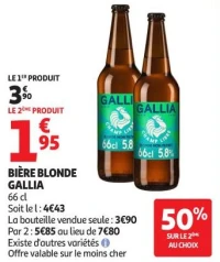 Bière blonde GALLIA