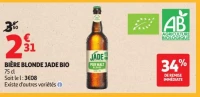 Bière blonde jade bio
