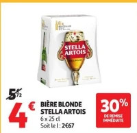 Bière blonde stella artois