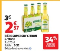 Bière somersby citron & yuzu