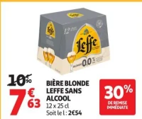 Bière blonde leffe sans alcool