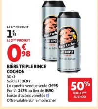 Bière triple rince cochon