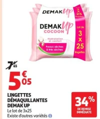 LINGETTES DÉMAQUILLANTES DEMAK UP
