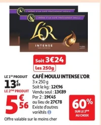 CAFÉ MOULU INTENSE L'OR