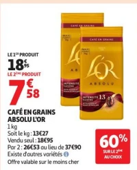 CAFÉ EN GRAINS ABSOLU L'OR