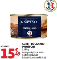 CONFIT DE CANARD MONTFORT