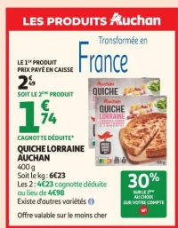 QUICHE LORRAINE AUCHAN