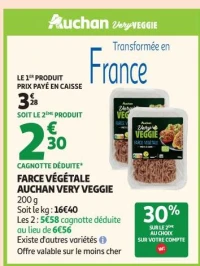 FARCE VÉGÉTALE AUCHAN VERY VEGGIE