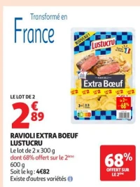 RAVIOLI EXTRA BOEUF LUSTUCRU