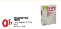 RIZ LONG ÉTUVÉ POUCE