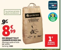 MIX BRIQUETTES ET CHARBON DE BOIS 5KG