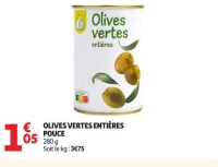 OLIVES VERTES ENTIÈRES POUCE