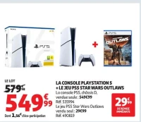 LA CONSOLE PLAYSTATION 5 + LE JEU PS5 STAR WARS OUTLAWS