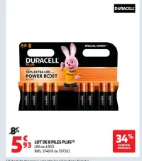 LOT DE 8 PILES PLUS(2) LR6 ou LR03