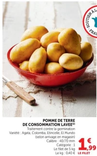 POMME DE TERRE DE CONSOMMATION LAVEE(2)