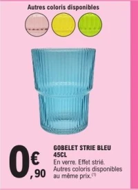 GOBELET STRIE BLEU 45CL
