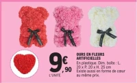 OURS EN FLEURS ARTIFICIELLES