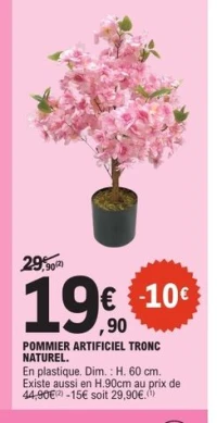 POMMIER ARTIFICIEL TRONC NATUREL