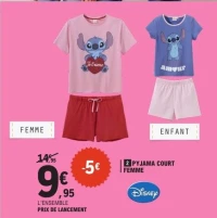 PYJAMA COURT FEMME Disney