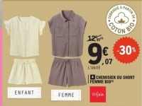 CHEMISIER OU SHORT FEMME BIO TISSAIA