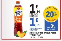 BOISSON AU THÉ SAVEUR PÊCHE "FRESH TEA"