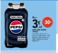 SODA SANS SUCRES "PEPSI"