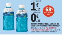 BOISSON AROMATISÉE À LA NATA DE COCO SAVEUR CASSIS "MOGU MOGU"
