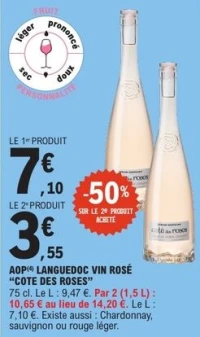 AOP LANGUEDOC VIN ROSÉ "COTE DES ROSES"