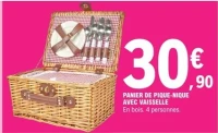 PANIER DE PIQUE-NIQUE AVEC VAISSELLE