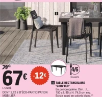 TABLE RECTANGULAIRE "GRUVYER"