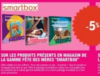 PRODUITS PRÉSENTS EN MAGASIN DE LA GAMME FÊTE DES MÈRES "SMARTBOX"