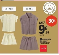 CHEMISIER OU SHORT FEMME BIO