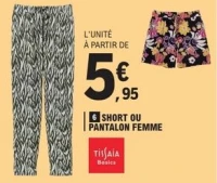 SHORT OU PANTALON FEMME
