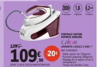 CENTRALE VAPEUR EXPRESS AIRGLIDE calor
