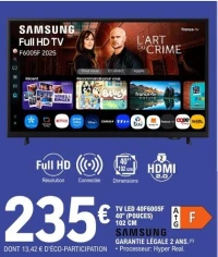 TV LED 40F6005F 40" (POUCES) 102 CM SAMSUNG