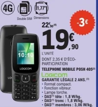TELEPHONE MOBILE POSH 405