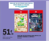 YOSHI AND THE MYSTERIOUS BOOK SWITCH 2 OU LÉGENDES POKÉMON Z-A SWITCH 2